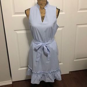 Blue & white White House Black Market WHBM striped dress